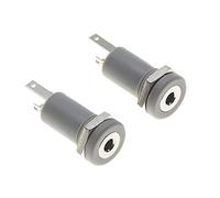 Keple Prise Jack 2,5 mm 4 Broches - Prise Audio Vidéo Connecteur à Souder Stéréo pour Casque à Montage sur Panneau avec Écrou - 2 Pièces