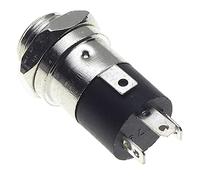 Keple Prise jack 3,5 mm, 4 broches, stéréo, châssis - connexion à souder avec 4 connexions et écrou de blocage pour casque audio