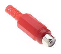 Keple Prise Phono en ligne, rouge-paquet de 10, adaptateur femelle de panneau RCA nickelé, pour prise de Terminal Audio d'amplificateur