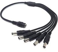 Keple Répartiteur d'alimentation CC 1 à 5 mâle Y mâle 2,1 mm câble adaptateur BG CCTV PSU caméras de sécurité 12 V