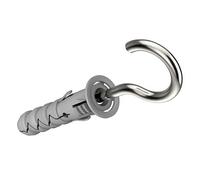 Keple Vis à crochet en forme de C avec chevilles murales M8 / 4.5x75mm vis à œil, crochets en C autotaraudants et fixations Rawl en nylon, chevilles à expansion et crochets muraux (paquet de 50)