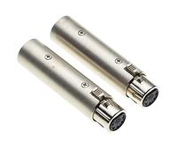 Keple XLR 3 à 5 broches, lot de 2 - Adaptateur DMX, convertisseur 3 broches mâle vers 5 broches femelle, raccord, rallonge pour câbles audio et appareil photo reflex