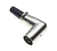 Keple XLR mâle coudé à 3 broches, 90 degrés, noir, mâle, Microphone Audio, prise DMX, prise Jack, adaptateur coudé nickelé, support de câble