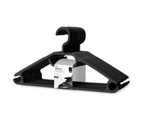 KEPLIN Cintres en Plastique Noir - Lot de 20, Gain de Place, Robuste, Ceintres Pivotants pour Manteau, Robe, Chemise, Veste, Pantalon I Cintres Antidérapants Crochet Rotatif et Cintre à Cravates