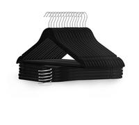 KEPLIN Lot de 20 cintres en Bois Robuste avec Crochet Rotatif à 360 degrés, Barre Ronde pour Pantalon et encoches d'épaule - Durable et économiseur d'espace - Convient pour Manteaux, Vestes, Costumes