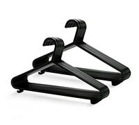 KEPLIN Lot de 25 cintres Solides en Plastique pour Adultes pour Tringle à vêtements et Placard, cintres avec Barre de Pantalon de Costume et Clips, économie d'espace, 37,5 cm de Large