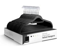 KEPLIN Lot de 30 cintres antidérapants en Velours avec Barre à Cravate et Crochet à 360°, durables et Robustes, Peu encombrants pour Costumes, Vestes et vêtements, Solution de Rangement à Domicile