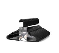 KEPLIN Lot de 50 cintres en plastique fins et durables avec rainures d'épaule, organisateur de placard peu encombrant pour chemises, t-shirts, chemisiers et vêtements de tous les jours, 39 cm de large