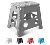 KEPLIN Marchepied pliable robuste de 33 cm | Repose-pieds pliable antidérapant pour tout-petits, enfants et adultes | Portable, en plastique léger avec poignée de transport pour intérieur ou extérieur