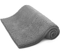 KEPLIN Tapis de Bain antidérapant en Microfibre, Doux et Confortable, Lavable en Machine, Absorbant l'eau et séchage Rapide, pour Garder la Salle de Bain hygiénique et Propre (Gris Clair, 50 x 80 cm)