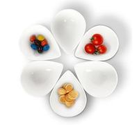 Keponbee Bols à Sauce Blancs Céramique Bols aperitif Bols de service Set de 6 -Bon pour les snacks, les desserts, les trempettes et les sauces, le ketchup, Lot de 6, 150ml/Pièce