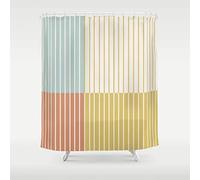 KEPPD Rideau de Salle de Bain Motif Ligne colorée Simple décoration de la Maison Baignoire imperméable personnalité créative Rideau de Douche Extra Long XXL 90x180cm(35X71inch) Rideau de Douche