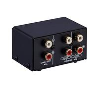 keppy o Commutateur RCA 2 en 1 out / 1 entrée 2 sorties A/B Switch stéréo o Splitter Box sans distorsion RCA Jack pour basculer entre haut-parleurs d'ordinateur et casque