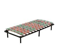MonMobilierDesign KEPT Sommier à lattes ergonomique avec plots de soutien 80x200 cm avec pieds Noir G