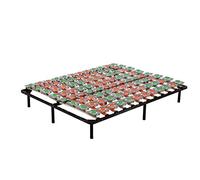 KEPT Sommier ergonomique à lattes et plots de soutien 140x200 cm avec pieds