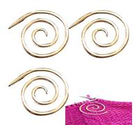Keptfeet 3 Cable Knitting Needle, Cable Knitting Needles Shawl Pin, Stainless Steel Bent Tapestry Needles Yarn Sewing Knitting,Small Cable Needle Stitch Holders,