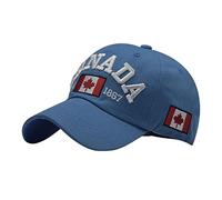 Keptfeet Casquette de Baseball brodée, élégante et innovante I Love Canada Letter Casquette à visière brodée pour Hommes, Femmes, Cadeau de Vacances d'anniversaire