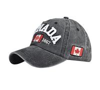 Keptfeet Casquette de Baseball brodée par Lettre, J'aime Le Canada Casquette à visière réglable Classique en Coton à Profil Bas Polo Casquette de Baseball Chapeau pour Cadeau