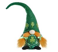 Keptfeet la Saint-Patrick - Ornement Nain en Peluche Elfe Irlandais sans Visage pour la décoration la Maison, Chapeau Vert trèfle Porte-Bonheur Debout Gnomes en Peluche Fait Maison en pel