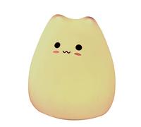 Keptfeet pépinière Chat en Silicone - Veilleuse Lampe pépinière Silicone pour l'allaitement Maternel,Lampe Chevet Animal Mignon pour Enfants Adolescents, veilleuse Douce avec
