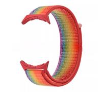 Kepuch Bande Velcro Tressée Nylon Compatible avec Google Pixel Watch 3 43mm - Bracelet Elastique Tressé de Remplacement pour Femmes Hommes - Arc Ciel