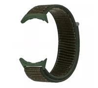Kepuch Bande Velcro Tressée Nylon Compatible avec Google Pixel Watch 3 43mm - Bracelet Elastique Tressé de Remplacement pour Femmes Hommes - Vert Armée