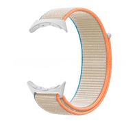 Kepuch Bande Velcro Tressée Nylon Compatible avec Google Pixel Watch 3 43mm - Bracelet Elastique Tressé de Remplacement pour Femmes Hommes - Crème