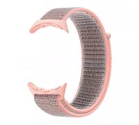 Kepuch Bande Velcro Tressée Nylon Compatible avec Google Pixel Watch 3 43mm - Bracelet Elastique Tressé de Remplacement pour Femmes Hommes - Rose