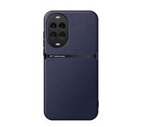 Kepuch Coque pour Huawei Nova 14 - Case Housse Étui Plaque de Métal Intégrée Litchi Grano - Bleu
