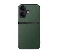 Kepuch Coque pour Vivo V60 Lite 5G Intl Vert | Litchi Case Housse Étui Plaque de Métal Intégrée