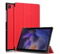 Kepuch Custer Coque pour Samsung Galaxy Tab A8 2022 SM-X207,A8 2021 SM-X205 SM-X200,PU-Cuir Étui Housse pour Samsung Galaxy Tab A8 2022 SM-X207,A8 2021 SM-X205 SM-X200 - Rouge