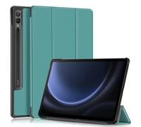 Kepuch Custer Coque pour Samsung Galaxy Tab S10+ 12.4" X820 X826B / S9 FE+ X610 X616 / S9+ X810 X816B X818U,PU-Cuir Étui Housse - Vert