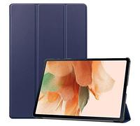 Kepuch Custer Coque pour Samsung Galaxy Tab S8 Plus 5G SM-X800 SM-X806,S7 FE/S7 Plus 12.4" T730 T735 T736 T970 T975 T976,PU-Cuir Étui Housse - Bleu