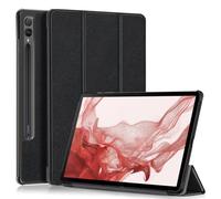Kepuch Custer Coque pour Samsung Galaxy Tab S9+ S9 Plus 12.4" SM-X810 SM-X816B SM-X818U,PU-Cuir Étui Housse - Noir