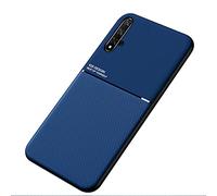 Kepuch Mowen Coque Housse Étui Plaque de Métal Intégrée pour Huawei Nova 5T/Honor 20 - Bleu