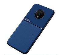 Kepuch Mowen Coque Housse Étui Plaque de Métal Intégrée pour Oneplus 7T - Bleu
