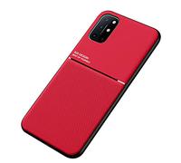 Kepuch Mowen Coque Housse Étui Plaque de Métal Intégrée pour Oneplus 8T - Rouge