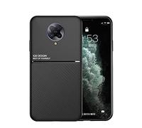 Kepuch Mowen Coque Housse Étui Plaque de Métal Intégrée pour Xiaomi Redmi K30 Pro/Poco F2 Pro - Noir