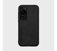 Kepuch Silklike Coque pour Huawei P60 Pro - Case Housse Étui Plaque de Métal Intégrée pour Huawei P60 Pro - Noir