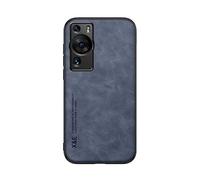 Kepuch Silklike Coque pour Huawei P60 Pro - Case Housse Étui Plaque de Métal Intégrée pour Huawei P60 Pro - Bleu