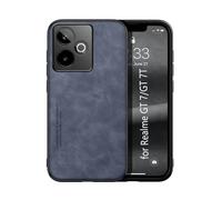 Kepuch Silklike Coque pour Realme GT 7/ GT 7T - Case Housse Étui Plaque de Métal Intégrée - Bleu