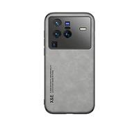 Kepuch Silklike Coque pour Vivo X80 Pro - Case Housse Étui Plaque de Métal Intégrée pour Vivo X80 Pro - Gris