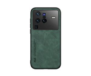 Kepuch Silklike Coque pour Vivo X80 Pro - Case Housse Étui Plaque de Métal Intégrée pour Vivo X80 Pro - Vert