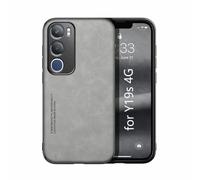 Kepuch Silklike Coque pour Vivo Y19s 4G - Case Housse Étui Plaque de Métal Intégrée - Gris