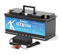 KEPWORTH 12V 120Ah LiFePO4 Batterie, 120A BMS avec Coupure pour Basse température, Batterie au Lithium 4000~15000 Cycles, Batterie de Remplacement idéale for RV, Solar, Moteur de pêche à la traîne