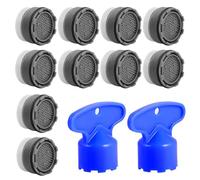 KEPYATI 10 Pièces Mousseur Robinet M24, Aérateurs De Robinet Et 2 mbout Brise Jet Robinets, Filtre Économie D'Eau Pour Remplacement De Salle De Bains Et Cuisine （M24/24Mm）