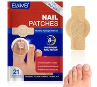 KEPYATI 42 Pièces Fongiques, Nail Patches, Patchs Traitement Mycose Ongles Des Pieds, Force Supplémentaire 8 Heures Réparation D'Ongles, Efficace Contre Les Infections Fongiques