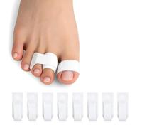 KEPYATI 8 Attelles Correctrices pour Orteils en Marteau, Redresseur d'Orteils Courbés et Tordus - Lot de 8 Pièces en Blanc