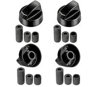 KEPYATI Bouton De Commande Universel Noir Pour Toutes Les Marques De Fours, Cuisinières Et Plaques De Cuisson (Paquet De 4)