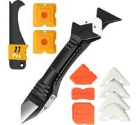 KEPYATI Lot de 11 pièces pour le lissage des joints, Joints parfaits grâce à des bords très droits, Extracteur de joints en silicone, Idéal pour les mastics tels que l'acrylique silicone